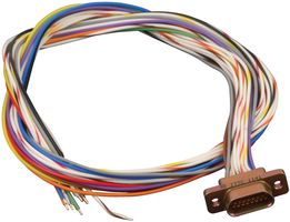 ITT CANNON-MDM-15SH003B-MICRO-D CONNECTOR, RECEPTACLE, 15POS, WIRE LEADS