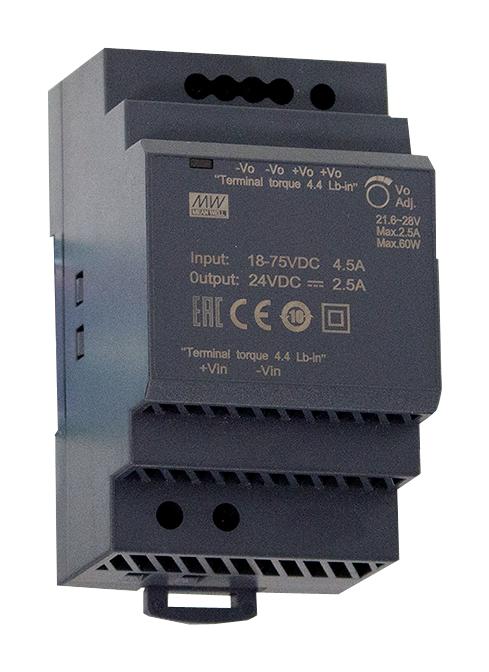 DDR-60L-12 MEAN WELL, DC-DC CONVERTER, 12V, 5A | Newark