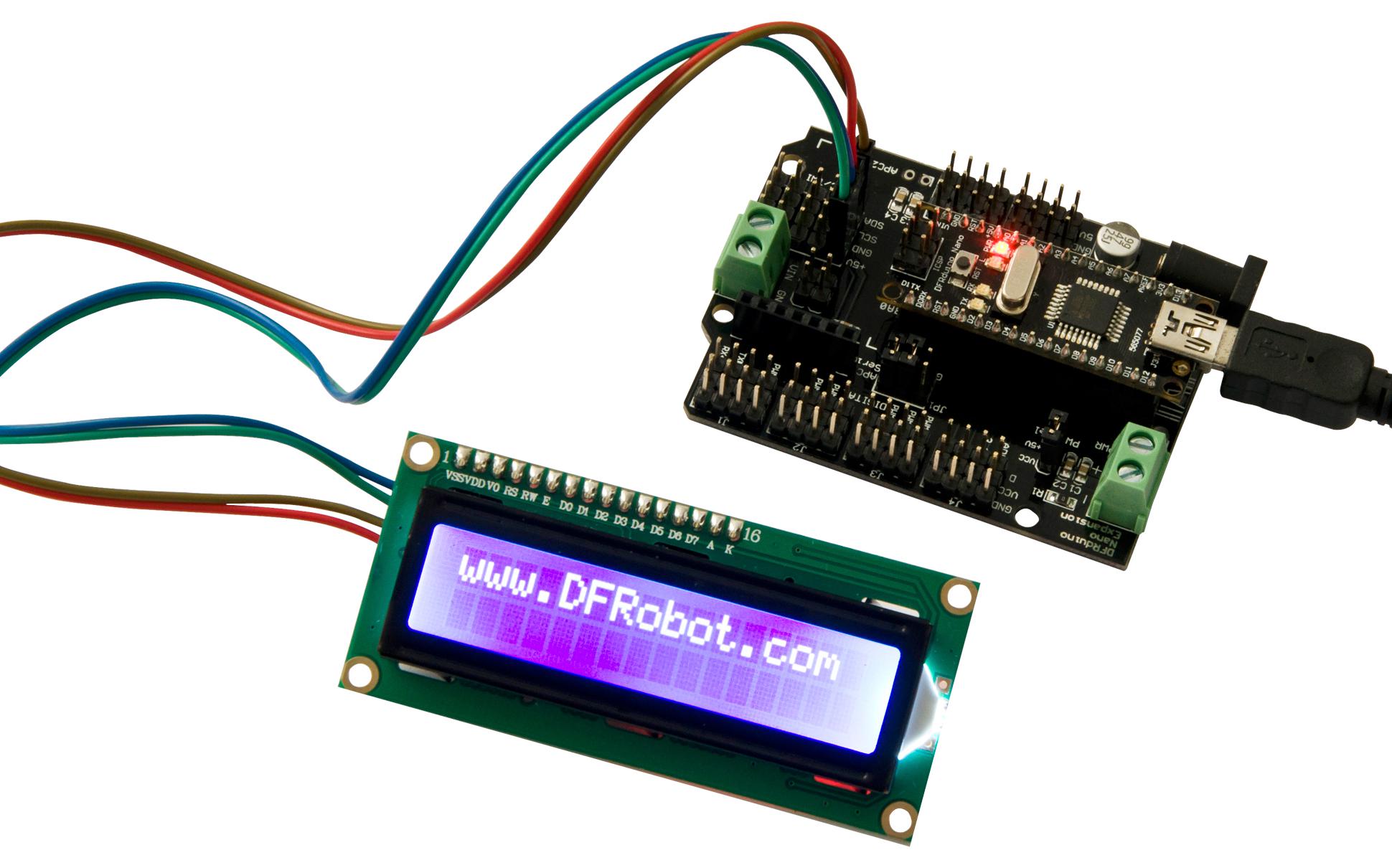 DFR0063 DFROBOT, LCD DISPLAY MODULE, I2C 16X2 ARDUINO ROHS