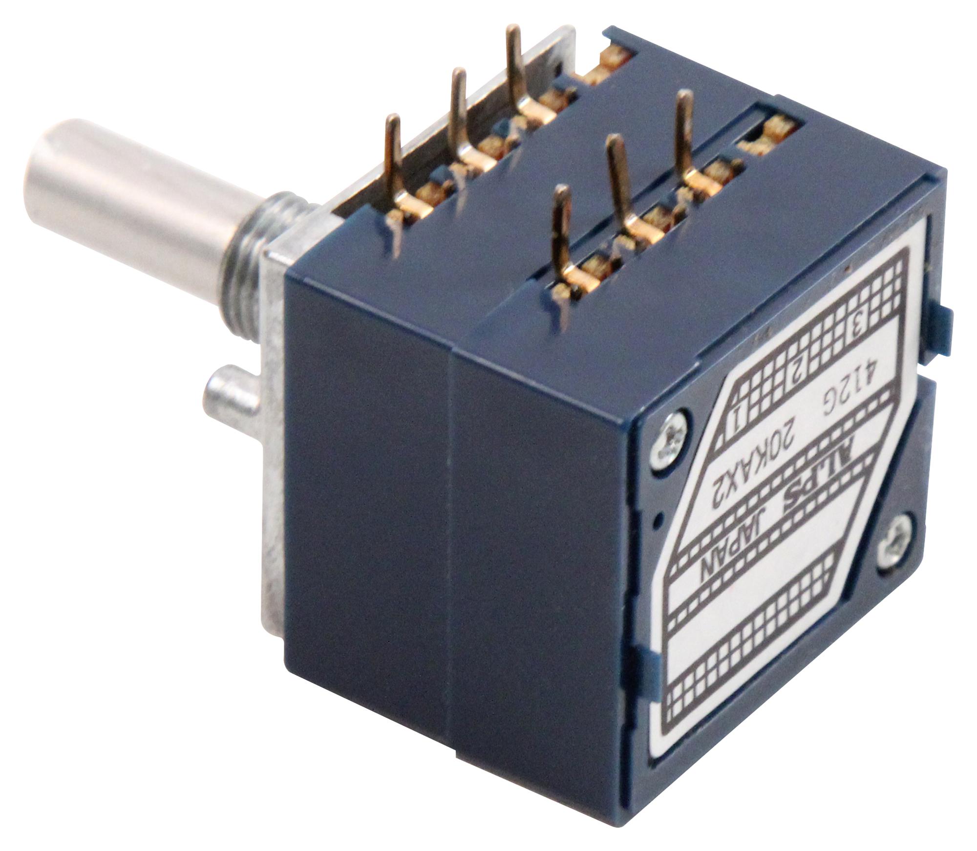 STRK27102 ALPS ALPINE, Rotary Potentiometer, 20 kohm, 1 STRK27102 ALPS ALPINE, Rotary Potentiometer, 20 kohm, 1