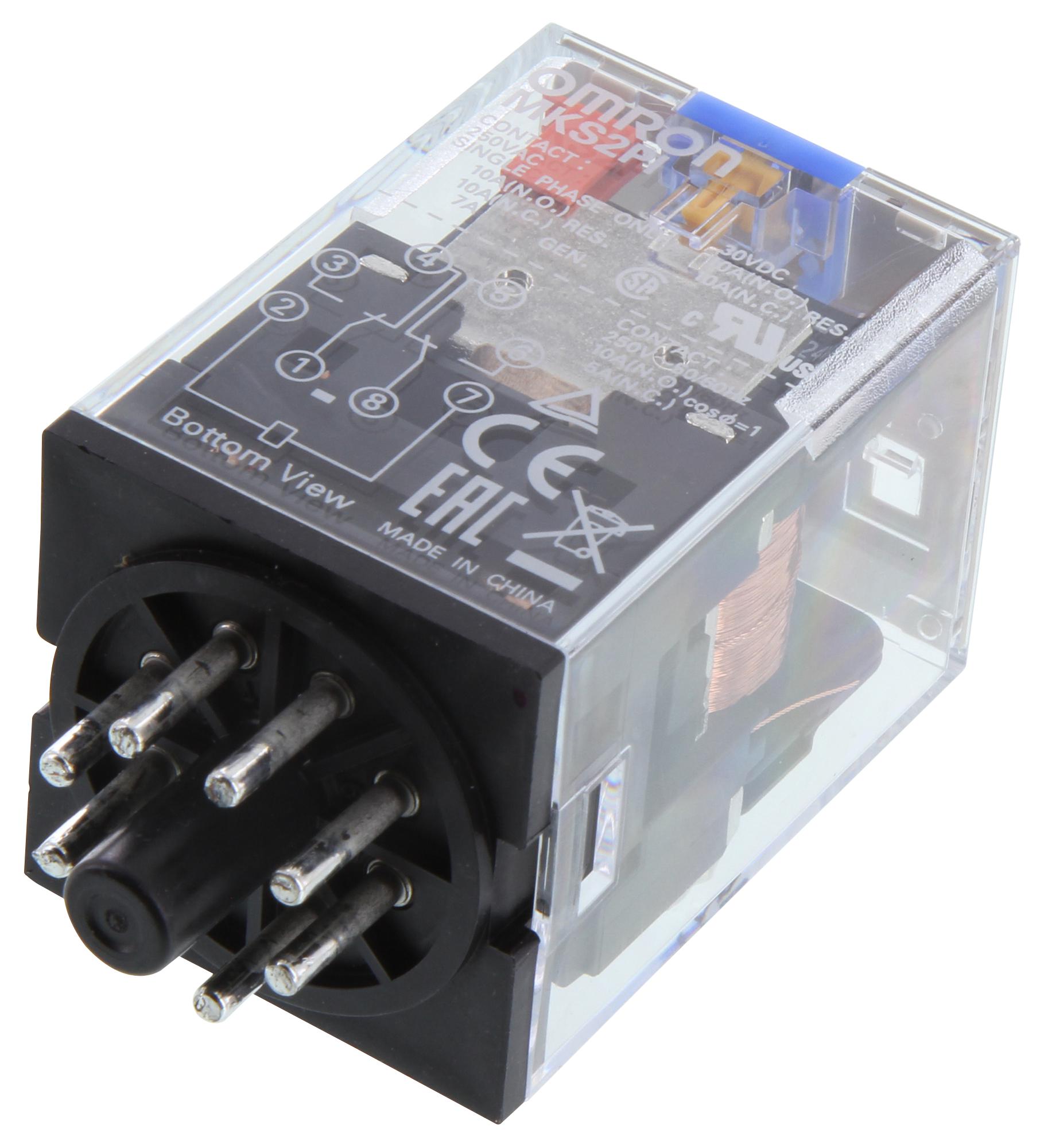 MKS2PI DC24 OMRON INDUSTRIAL AUTOMATION, General Purpose Relay, MK