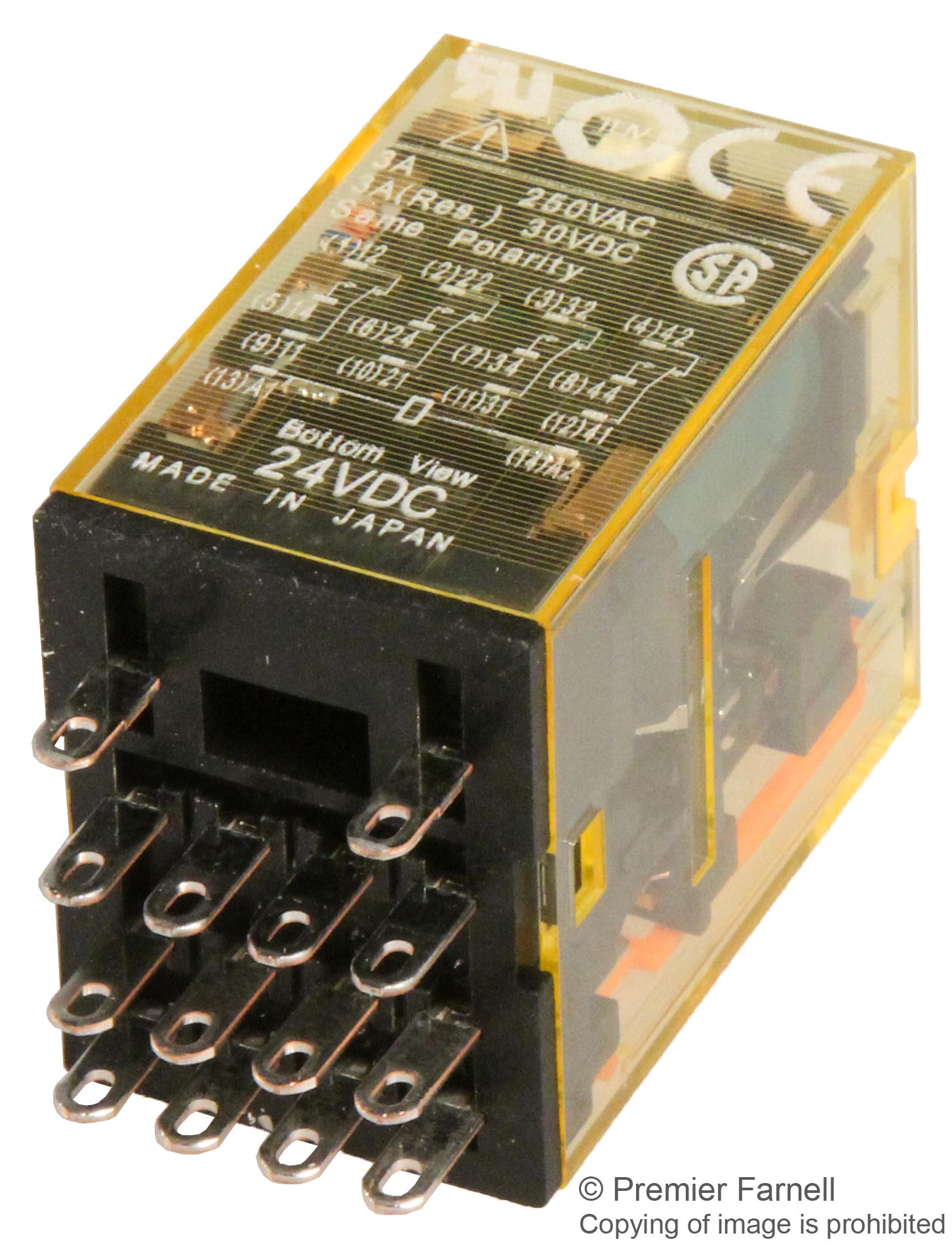 RU42SCD24 Idec, Power Relay, 4PDT, 24 VDC