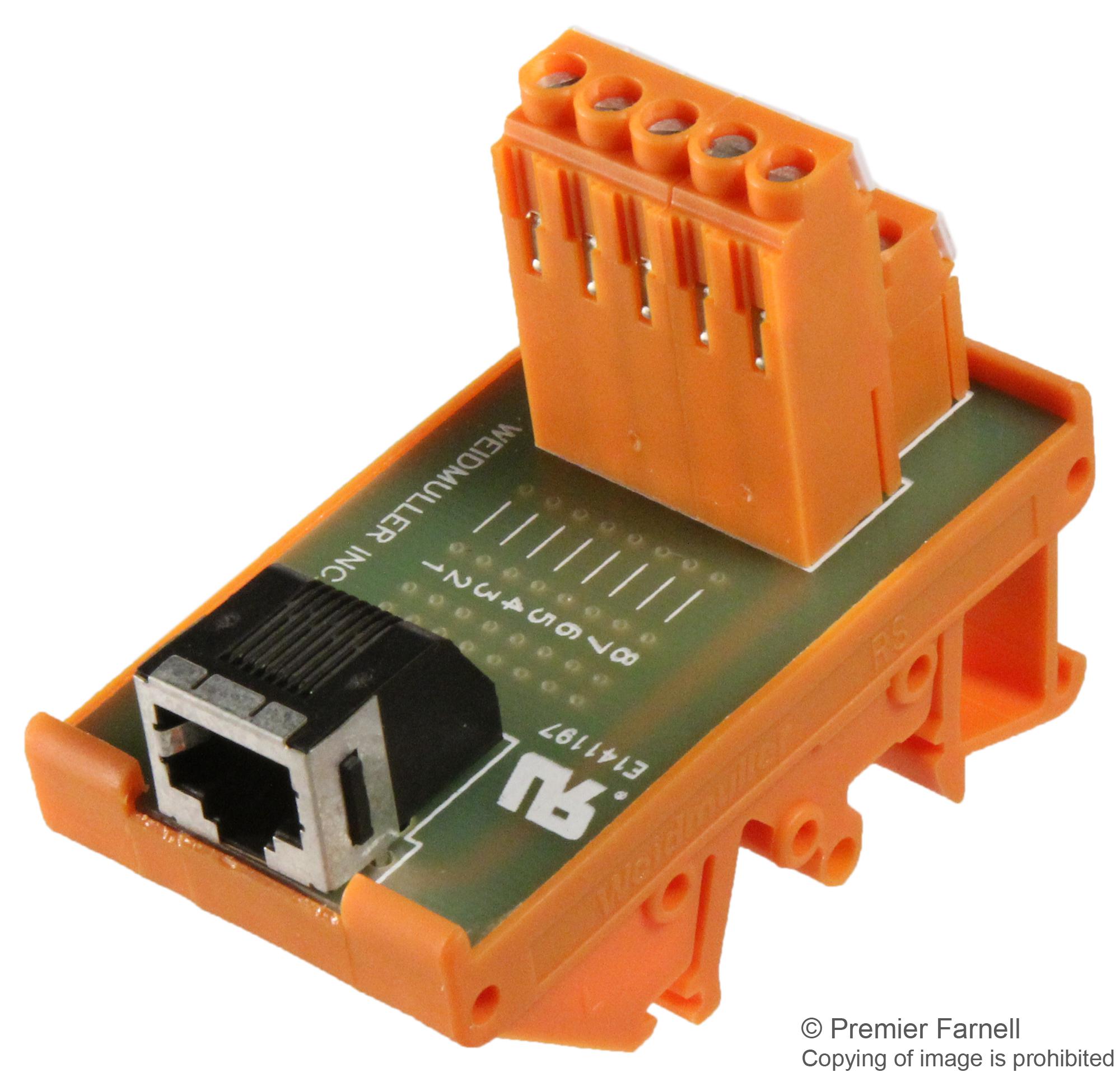 9119160000 Weidmuller, Terminal Block Interface, RJ45 Receptacle, Screw