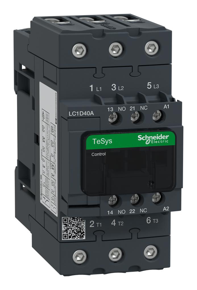 LC1D40AB7 SCHNEIDER ELECTRIC, Contactor, 3 Pole, 600 Vac | Newark