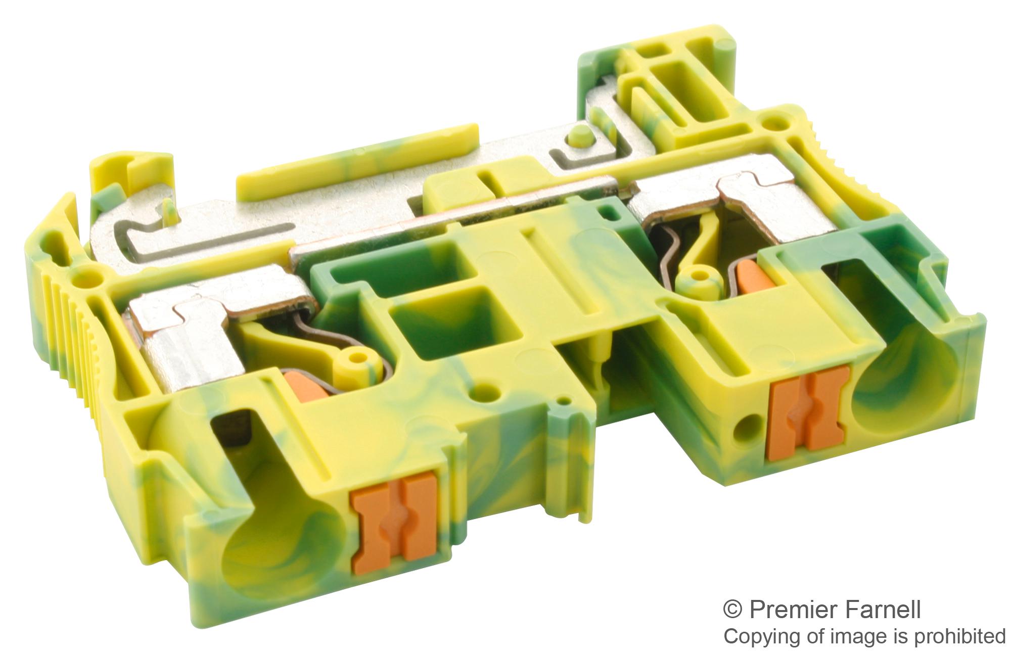 3211822 Phoenix Contact, DIN Rail Mount Terminal Block, 2 Positions, 20 AWG