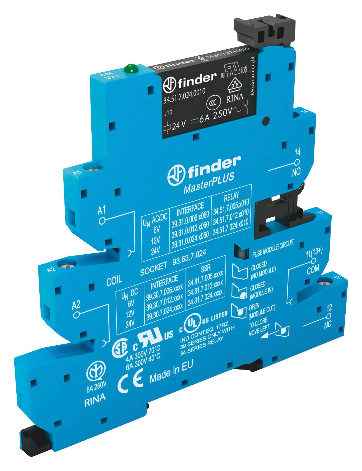 39.31.0.240.0060 Finder, Power Relay, SPDT, 240 V