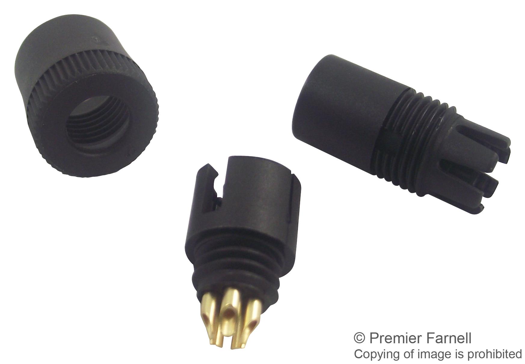 09 9789 71 05 Binder, Circular Connector, 719 Series, 5 Contacts