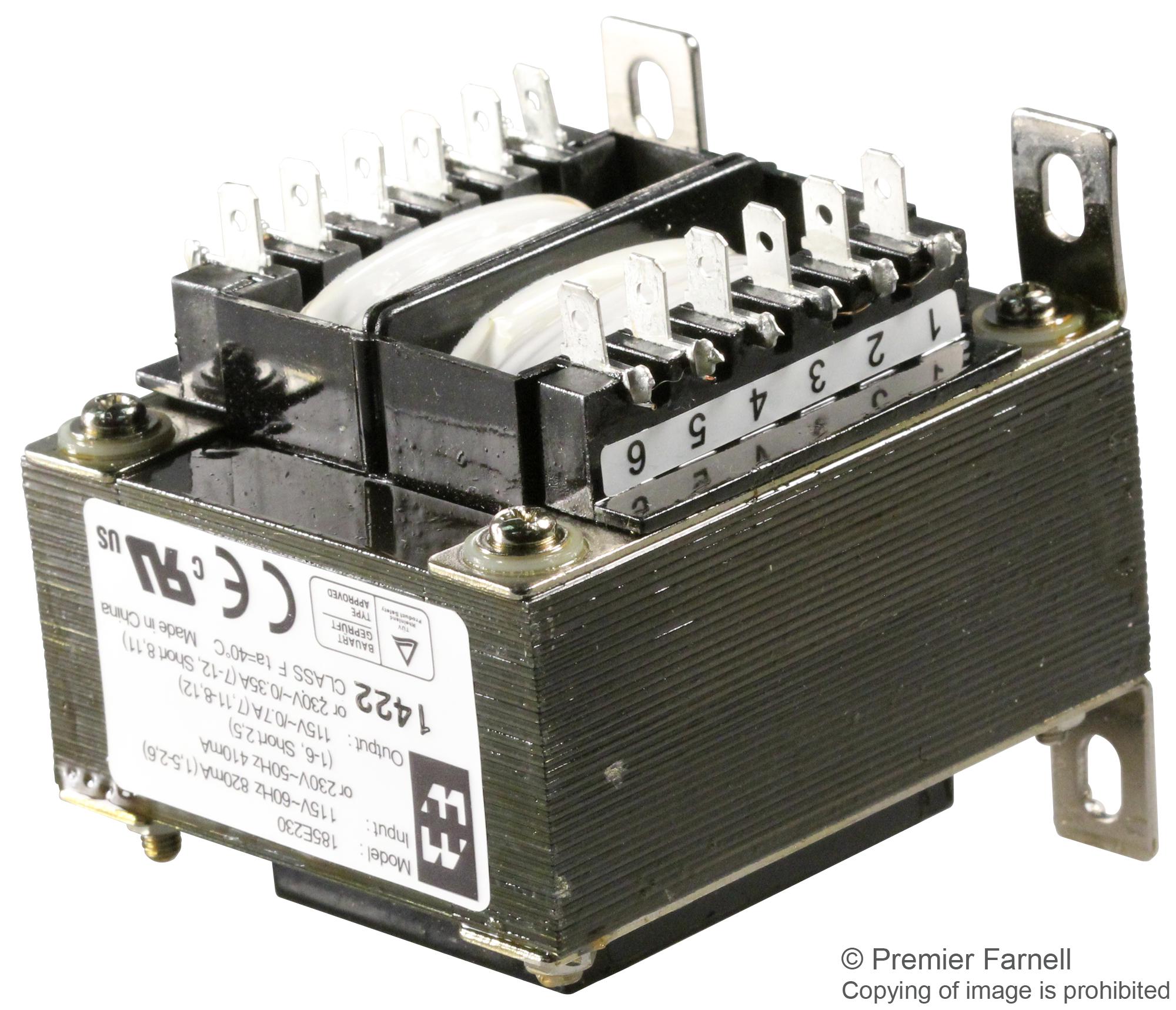 185E230 HAMMOND, Chassis Mount Transformer, Low Voltage, Dual