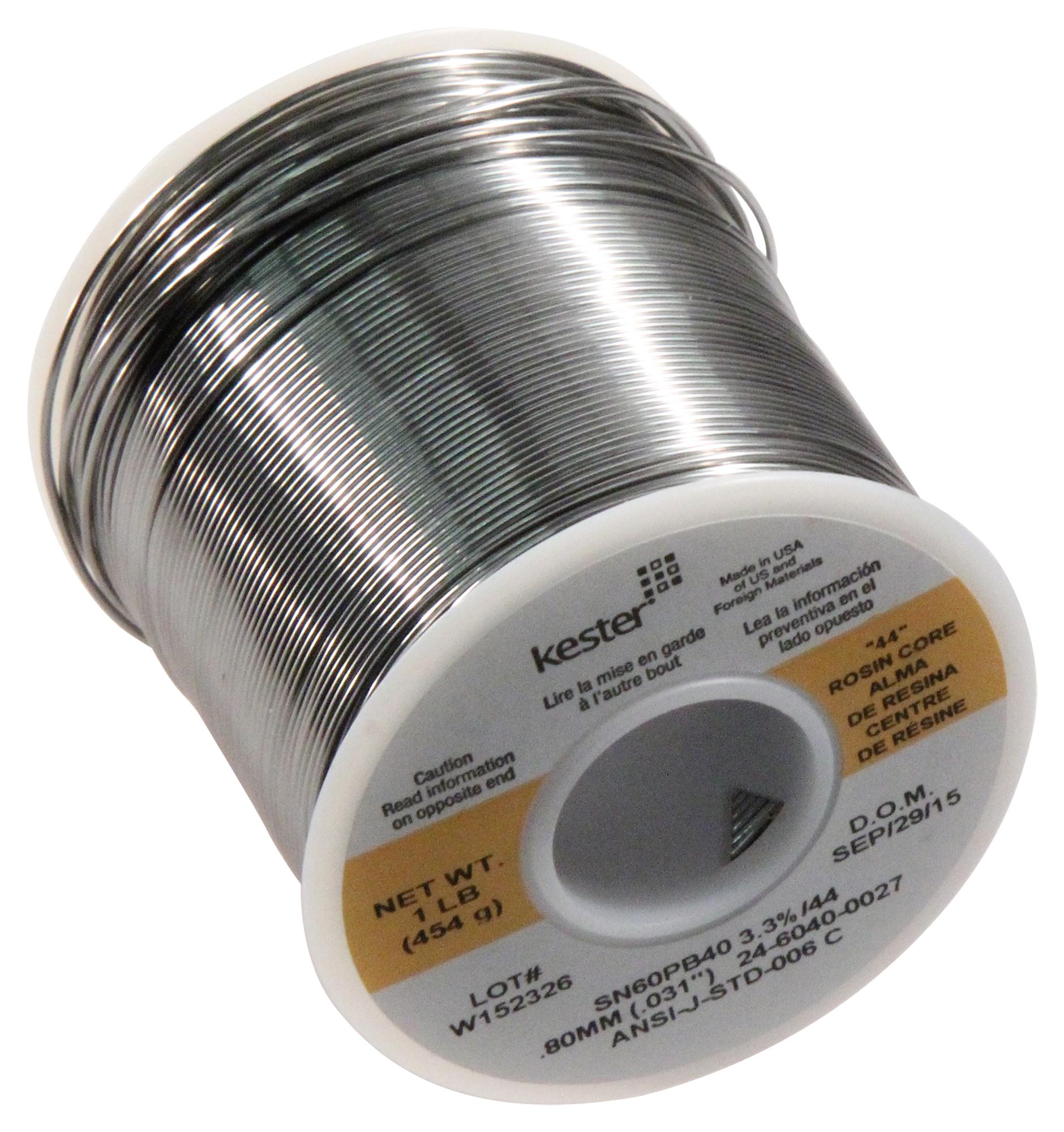 24 6040 0027 Kester Solder Solder Wire 60 40 0 031 Diameter