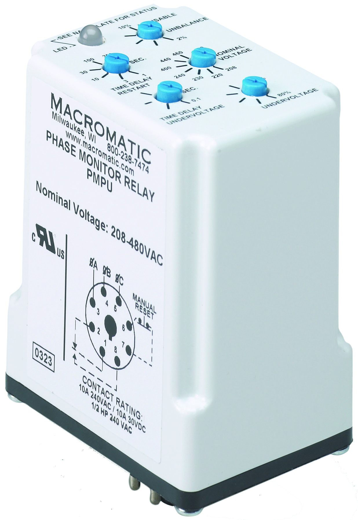 その他 DUAL TARGETS THE 4th UNIT ACT.3 PMPU MACROMATIC CONTROLS, Phase Monitoring Relay