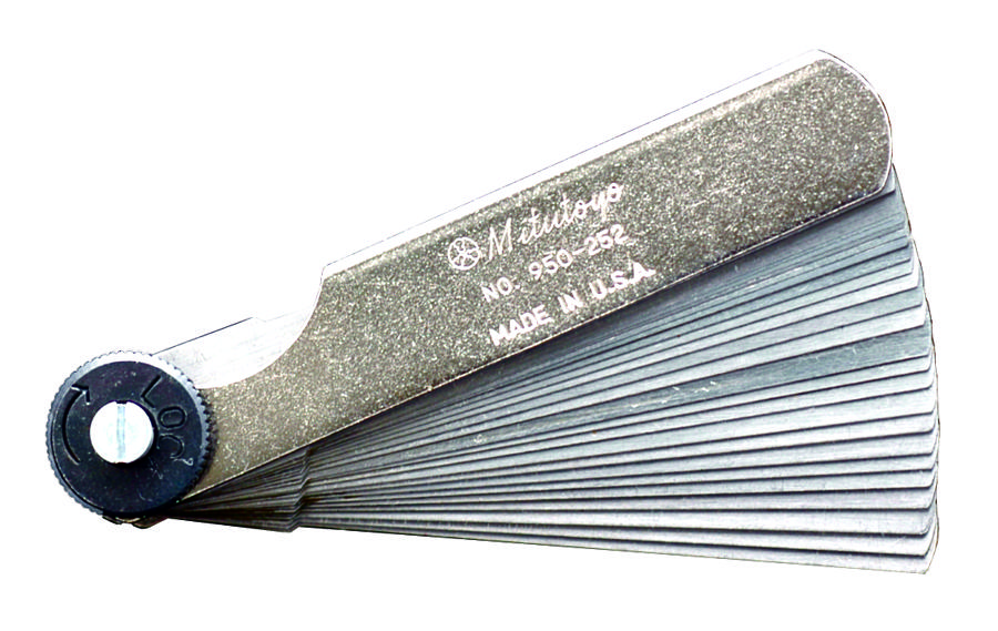 950252 Mitutoyo, Feeler Gauge, 26 Blade, 0.0015 " Min