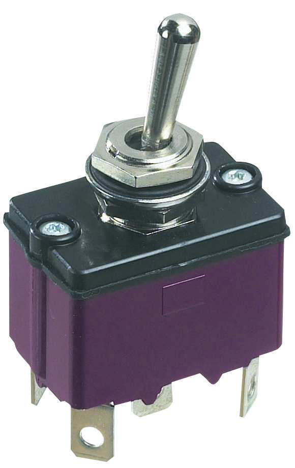 3645NF Apem, Toggle Switch, (On)On, DPDT