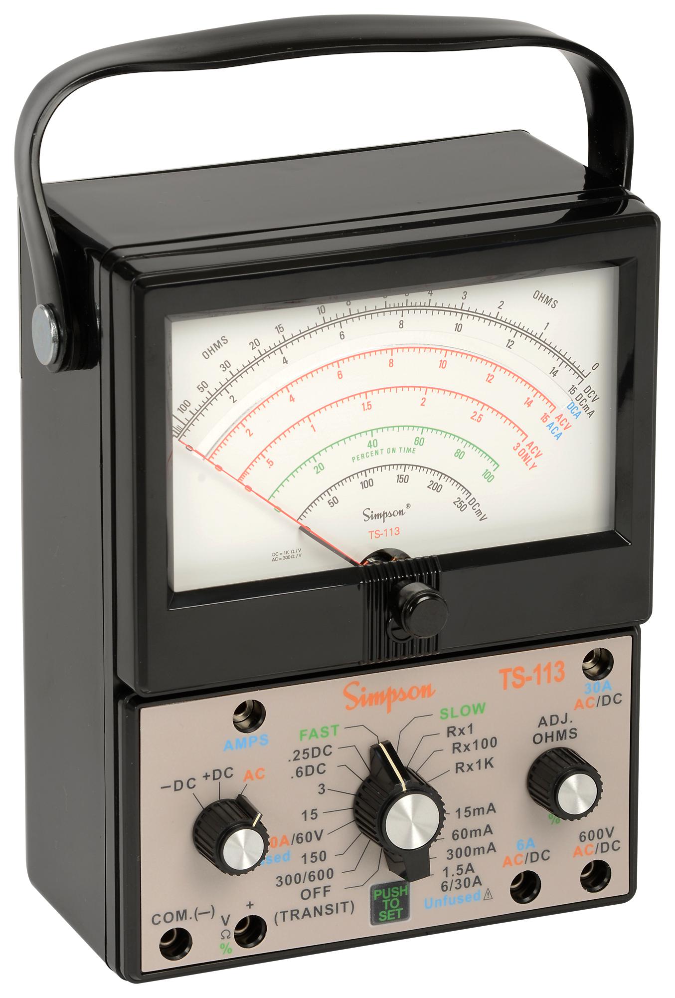 TS11312113 CAL Simpson, Analog Multimeter, Calibrated, 1ohm