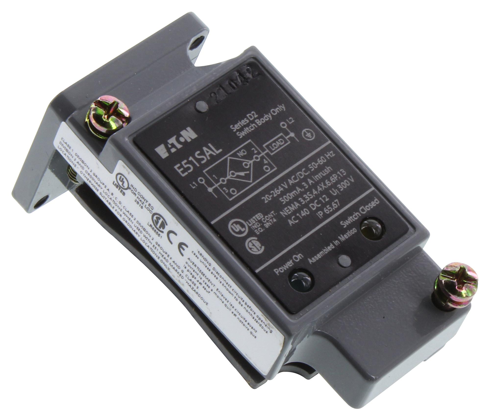 E51SAL Eaton Cutler Hammer, Sensor Body, E51 Limit Switch Style