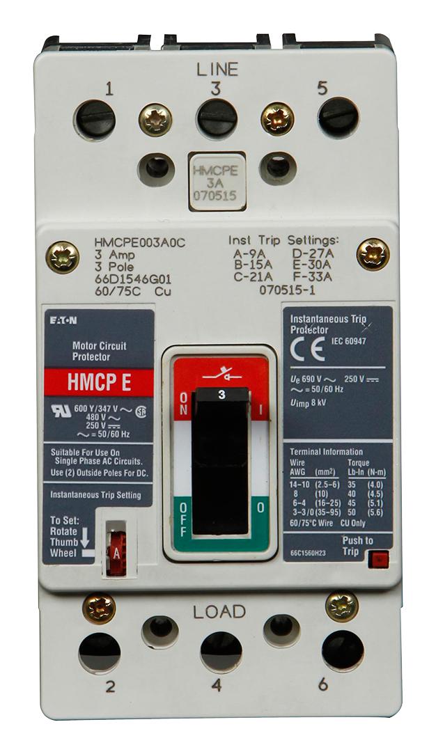 Thermal Magnetic Circuit Breaker, F-Frame, HMCP Series, 50 A, 3 Pole