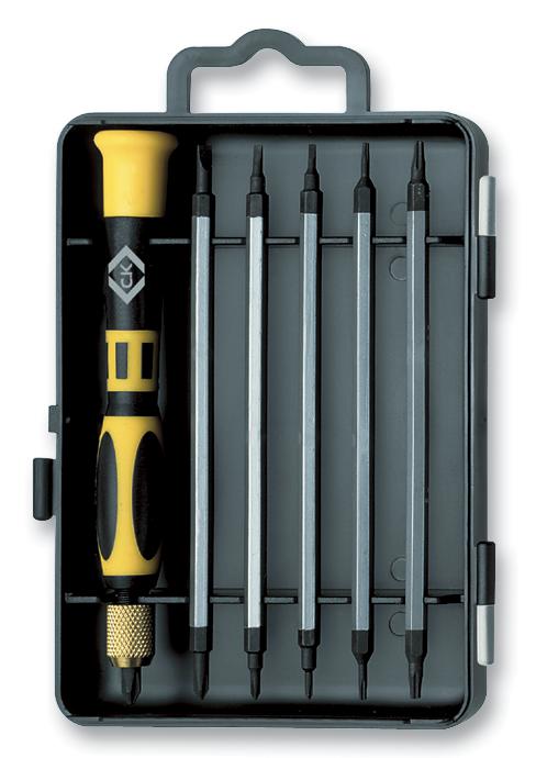 T4896 CK TOOLS, Screwdriver Set, Multi-Blade, Slotted