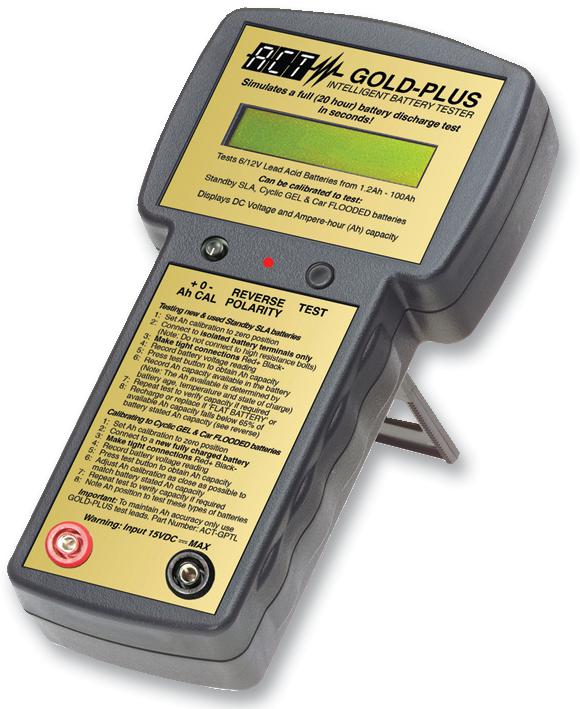 ACT GOLDPLUS Act Meters, Battery Tester, Lead Acid, 210 mm