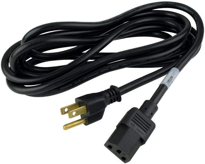 17505 10 B1 VOLEX, Mains Power Cord, 14 AWG, NEMA 5-15P to IEC