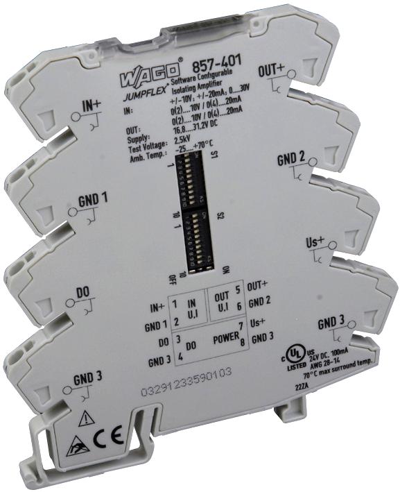 857401 Wago, Isolation Amplifier, 857 Series, JUMPFLEX®