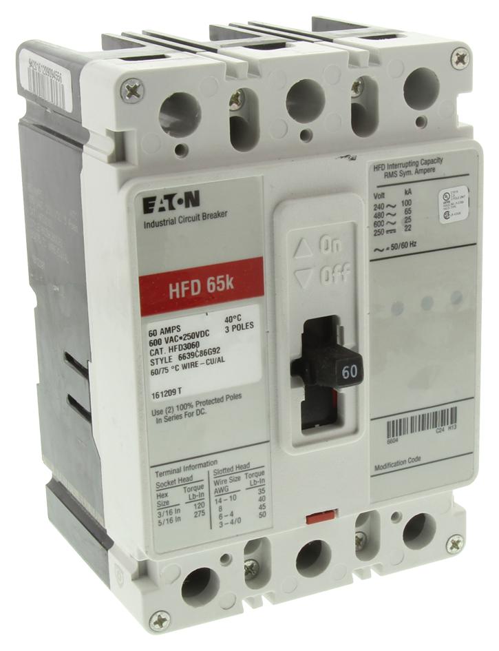 HFD3060 Eaton Cutler Hammer, Thermal Circuit Breaker, HFD