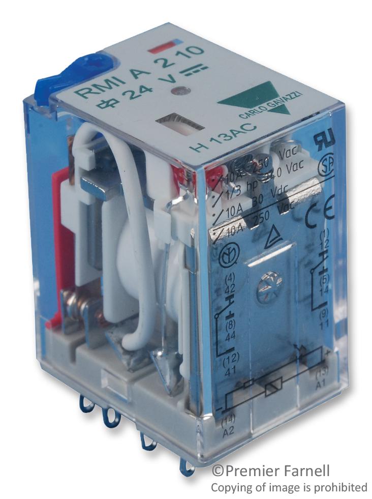 RMIA210024DC Carlo Gavazzi, Power Relay, DPDT, 24 VDC