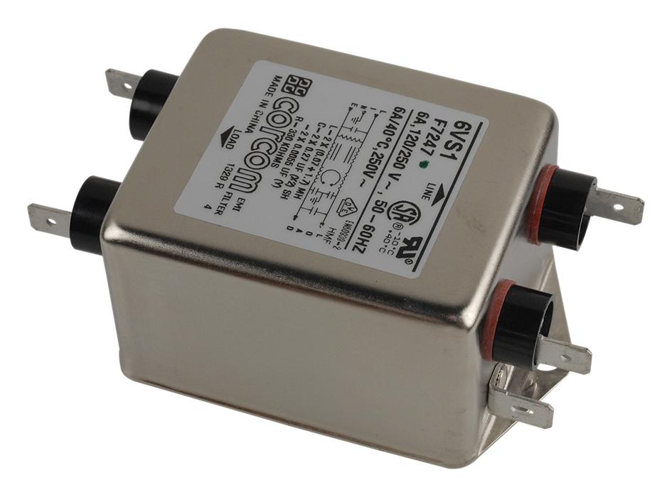 o＿mtk＿9.14 6VS1 TE CONNECTIVITY - CORCOM, Power Line Filter, Chassis, General