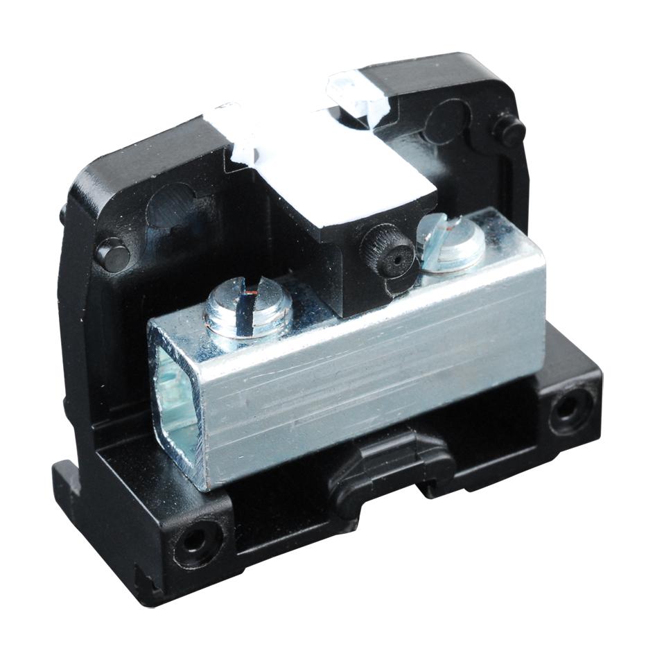 222BU Buchanan Te Connectivity, DIN Rail Mount Terminal Block, 2