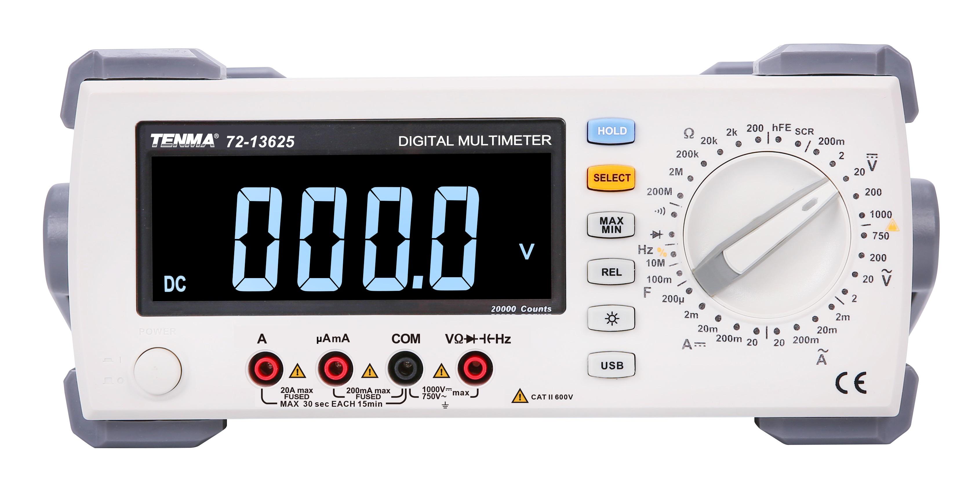 7213625 Tenma, Bench Digital Multimeter, 4.5, USB