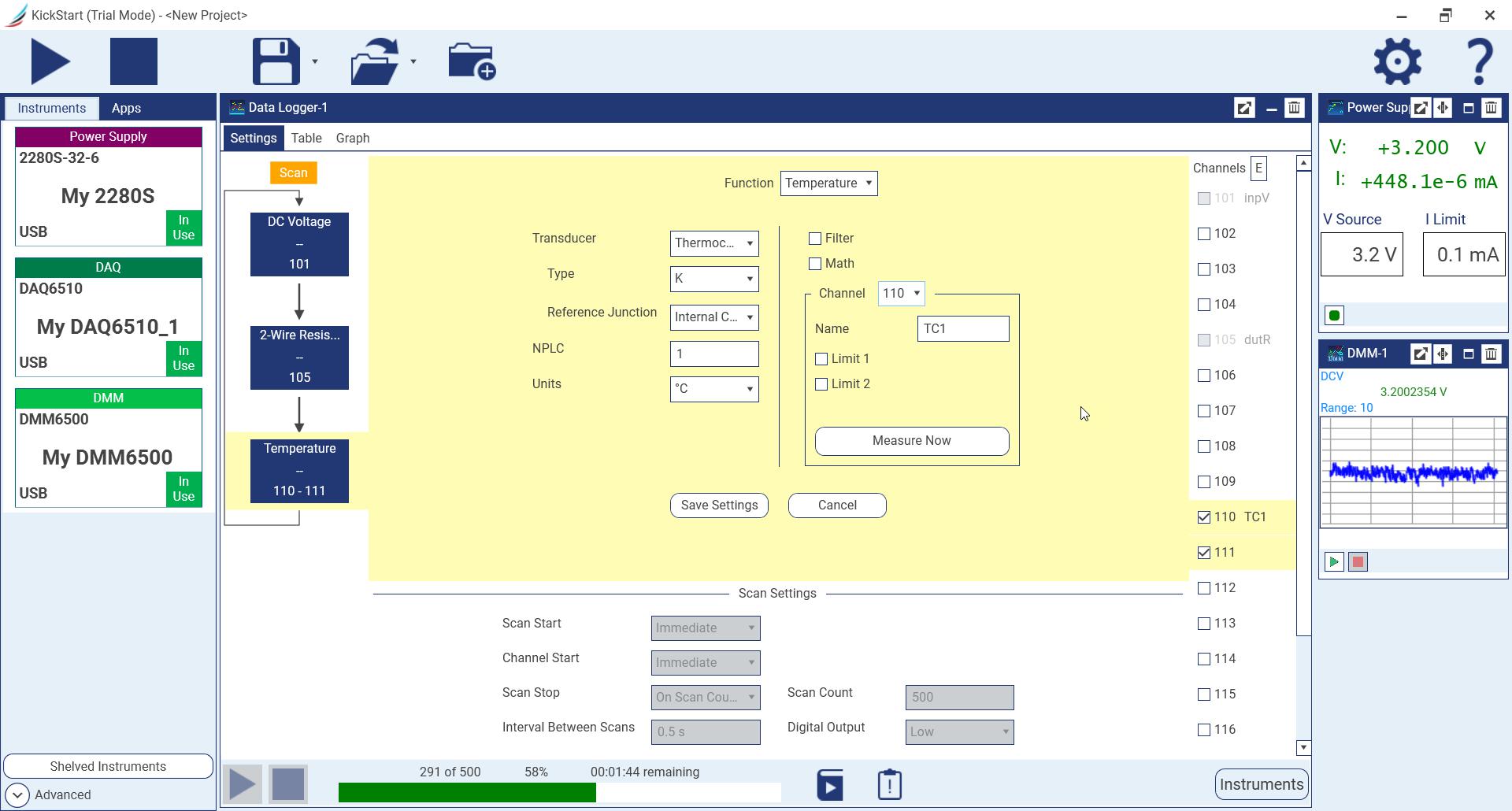 KICKSTARTFLHRMA2AN Keithley, Test Software, High Resistivity