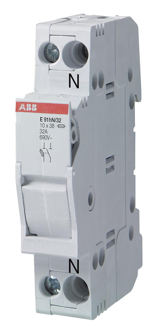 ABB E91/30CC DIN RAIL MOUNT FUSE HOLDER, 1P, 30A/600V