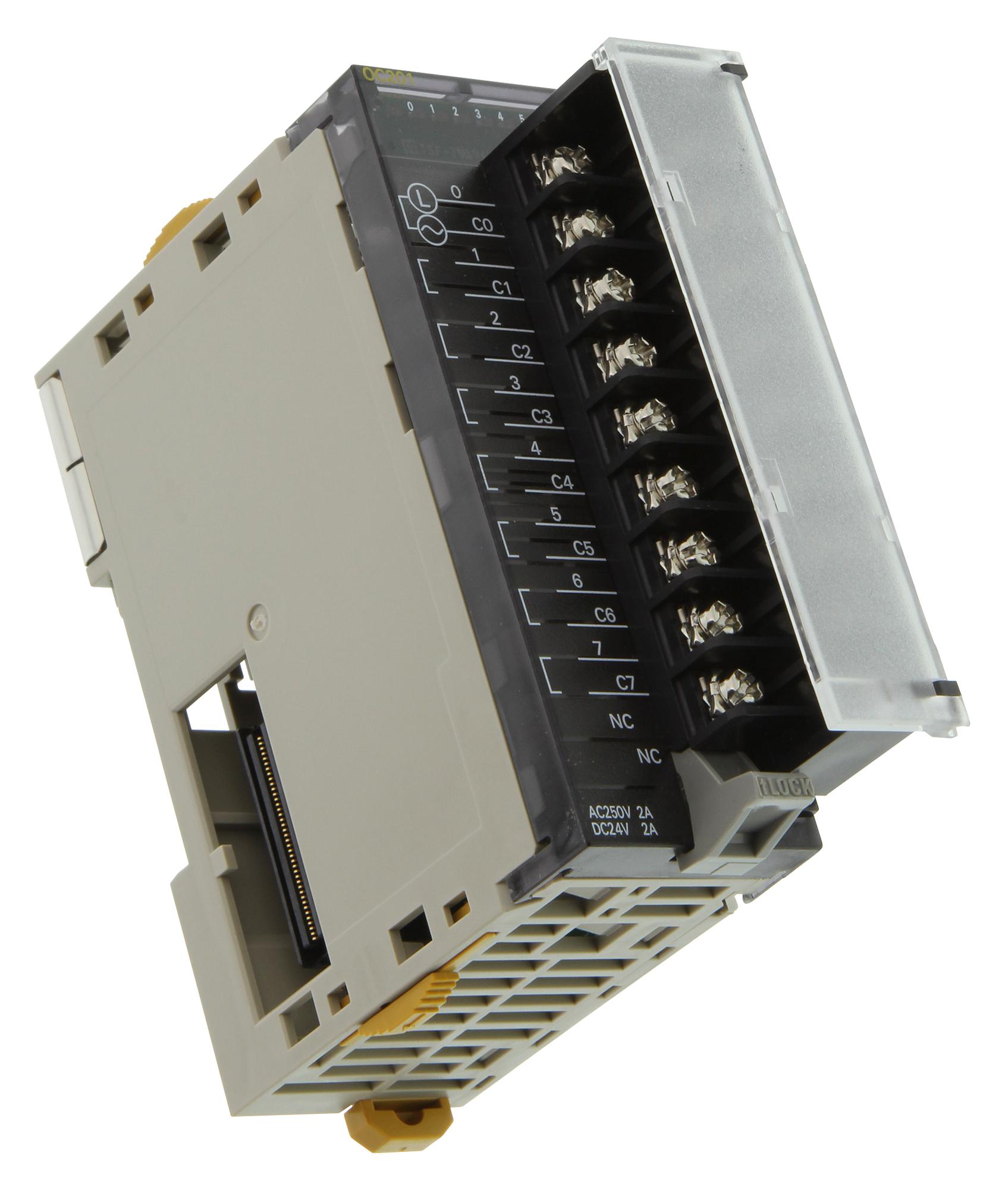 OMRON INDUSTRIAL AUTOMATION CJ1W-OC201 Output Unit, CJ Series, 8 Relay  Output, 250 Vac, 24 Vdc, 2 A, Terminal Blocks