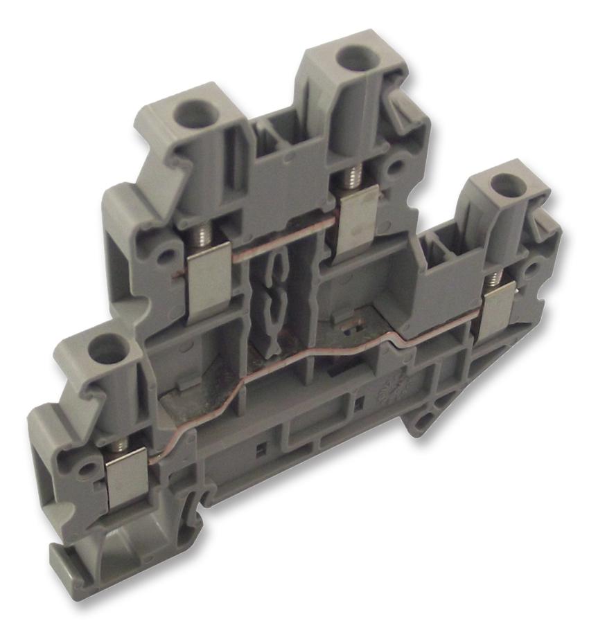 3044814 Phoenix Contact, DIN Rail Mount Terminal Block, 4 Positions, 26 AWG