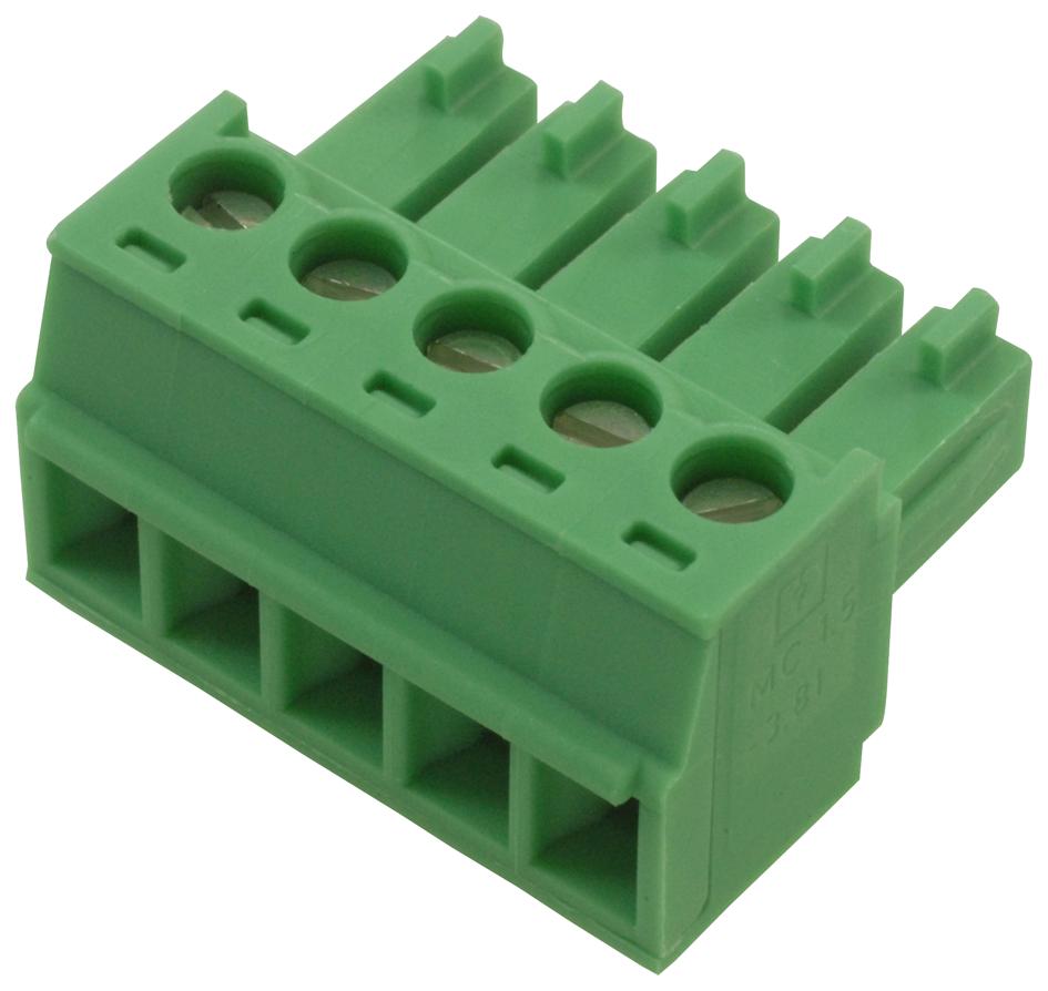 1803604 Phoenix Contact, Pluggable Terminal Block, 3.81 mm, 5 Positions