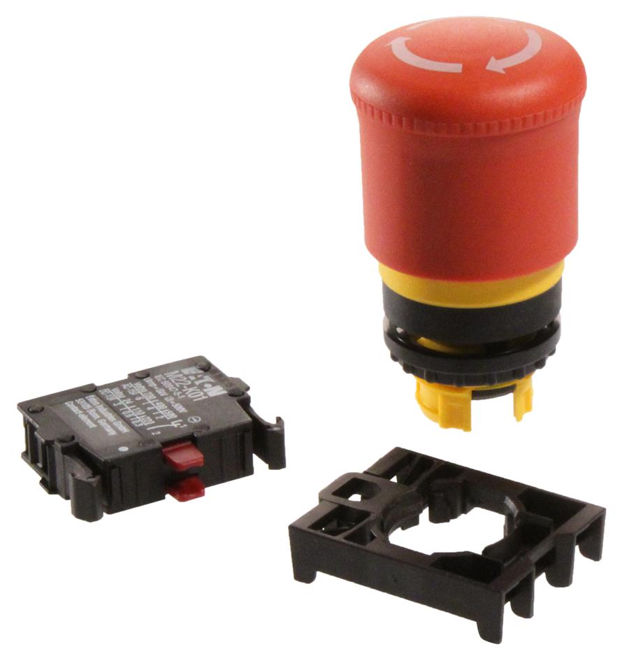 M22-PVT/K01 Eaton Moeller, Emergency Stop Switch, IEC, SPST-NC