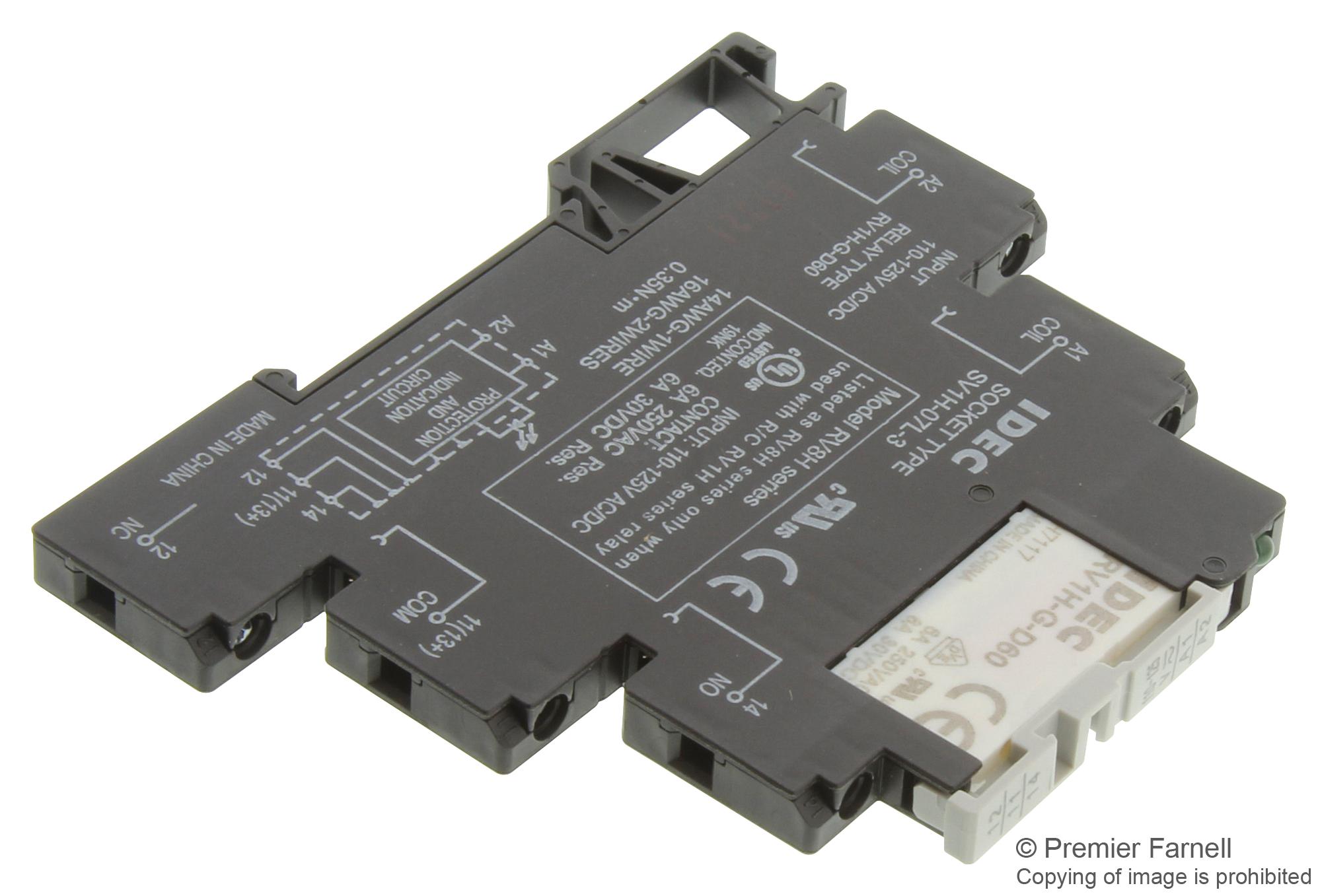 5 Items Relay Socket for Electromechanical Relay SV1H-07L-5