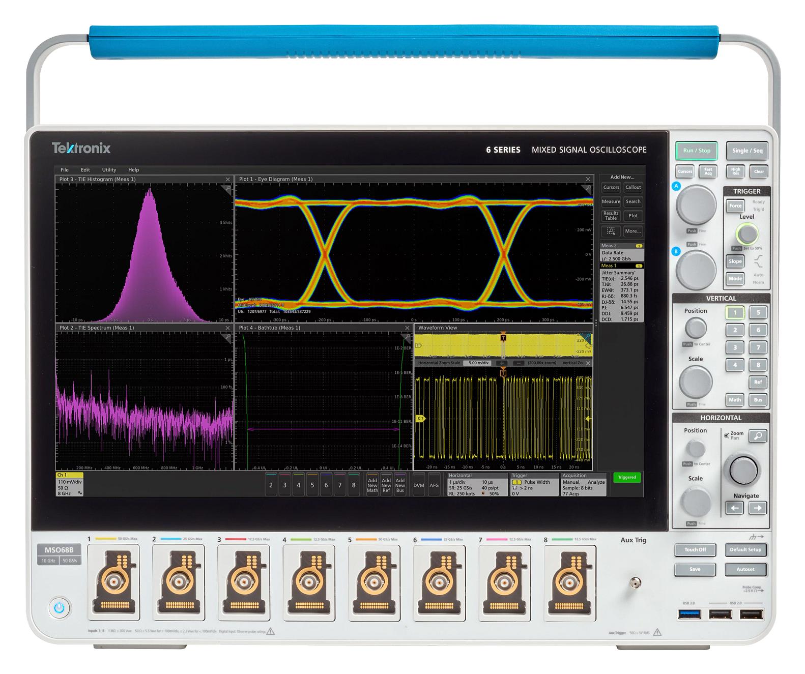 MSO68B 6-BW-1000 TEKTRONIX, MSO / MDO Oscilloscope, 6 Series B, 8