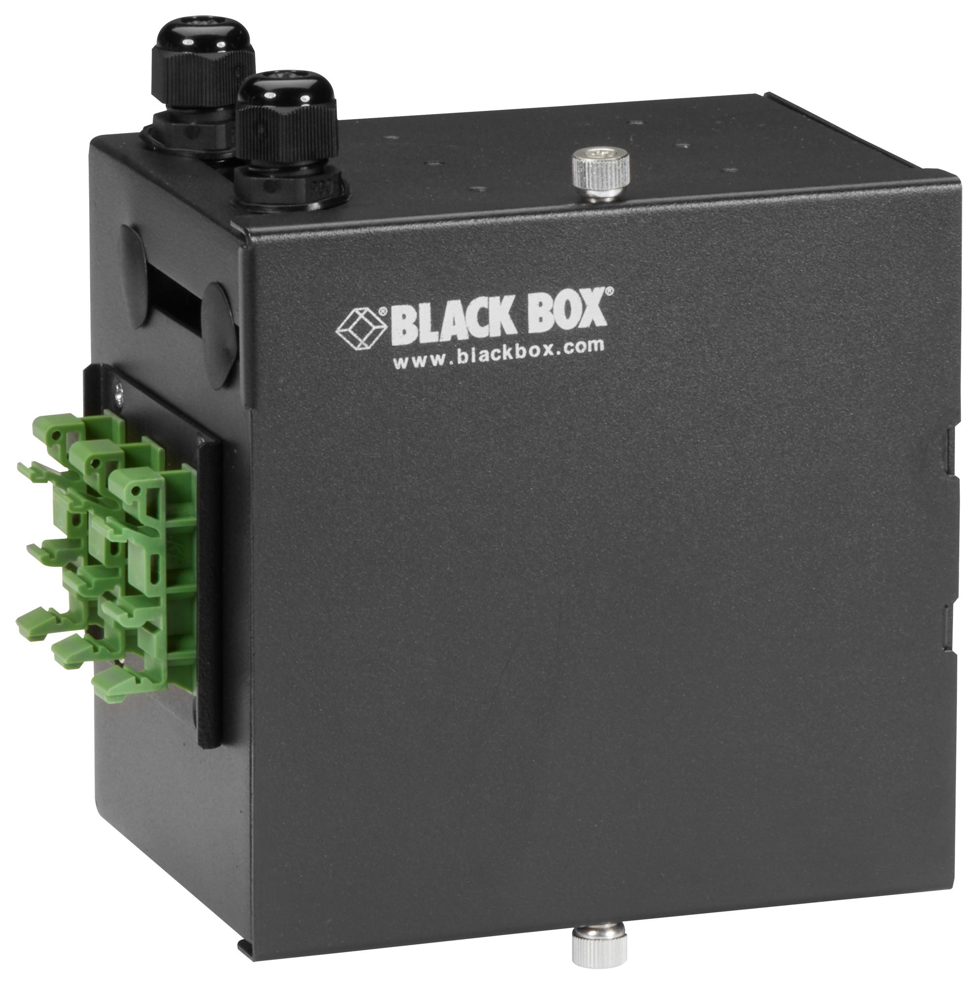 JPM397A Black Box, Metal Enclosure, DIN Rail, Steel