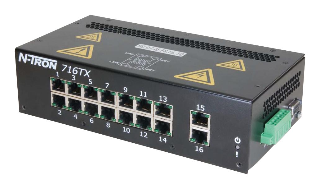 716TX N-TRON, Switch, 16 Ports, Industrial | Newark Electronics Canada