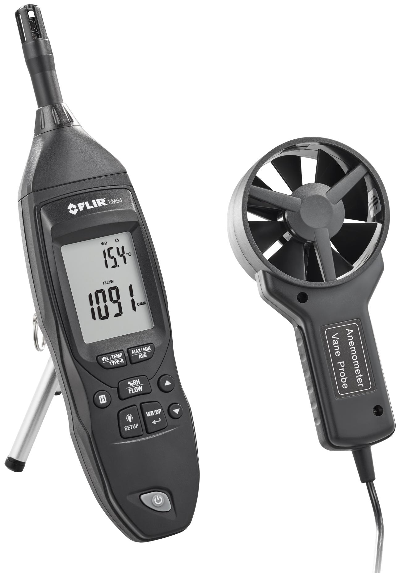 EM54 Teledyne Flir, Anemometer, 0 to 999900 CFM, 0.4m/s to 30m/s