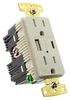 HUBBELL WIRING DEVICES USB15AC5LAWR