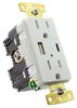 HUBBELL WIRING DEVICES USB15AC5WWR