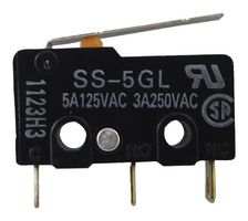 OMRON ELECTRONIC COMPONENTS SS-5GL Microswitch, SS Series, SPDT, Hinge Leve