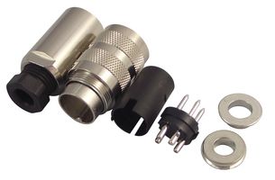 BINDER 99 5109 15 04 Circular Connector, 423 Series, Plug, 4, Pin, Solder, Cable Mount RoHS Compliant: Yes