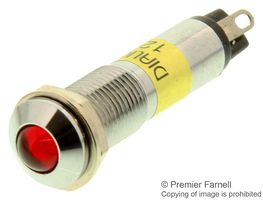 DIALIGHT 609-1112-130F LED Panel Mount Indicator, Red, 9.3 mm,