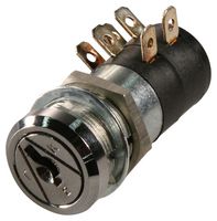 SAIA-BURGESS P2/3FCC 209 KEY OPERATED SWITCH, DPDT-NO/DPDT-NC, 10A, 250V