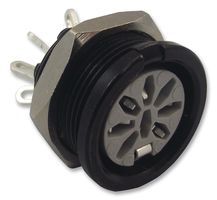 DELTRON COMPONENTS 651-0800 SOCKET, DIN, PANEL, BLACK, 8POLE