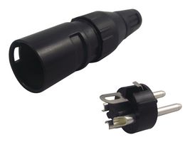 DELTRON COMPONENTS 709-0300 CONNECTOR, XLR, PLUG, 3 POSITION