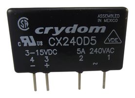 SENSATA/CRYDOM CX240D5 SSR, 5A, 240VAC, 3-15VDC