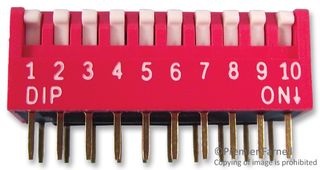 MULTICOMP PRO MCNDP-10V DIP/SIP SW, 10CIRCUITS, PIANO KEY