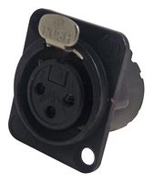 NEUTRIK NC3FD-LX-BAG XLR Audio Connector, Jack, 3, Panel Moun